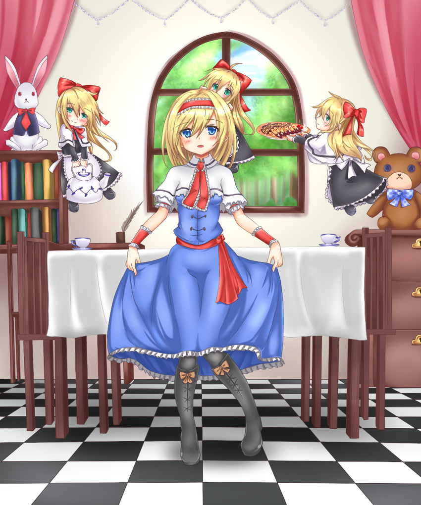 alice margatroid and shanghai doll (touhou) drawn by kuro_(baseball0000)