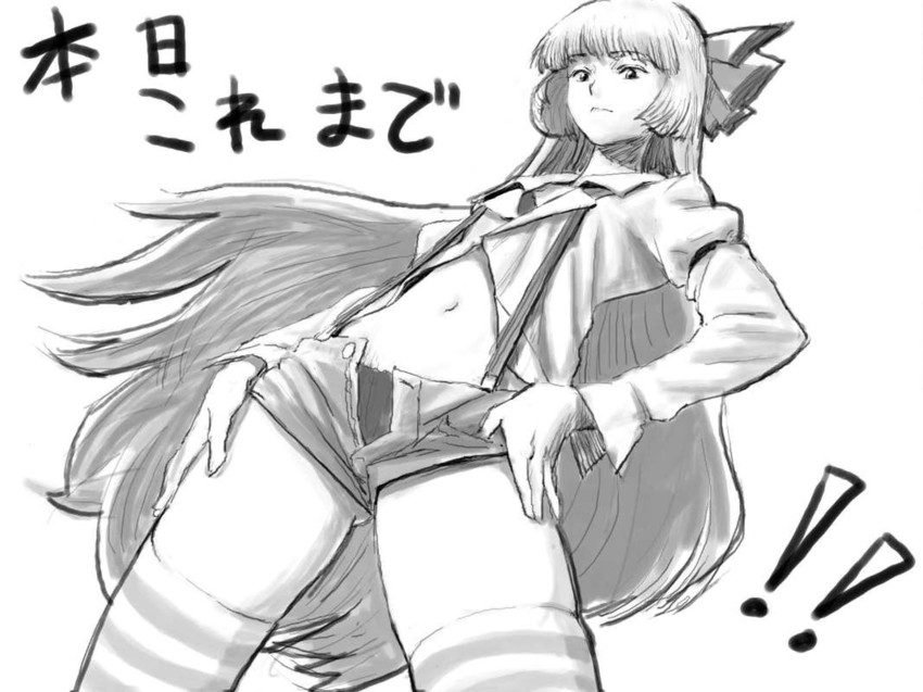fujiwara no mokou (touhou and 1 more) drawn by shiba_itsuki
