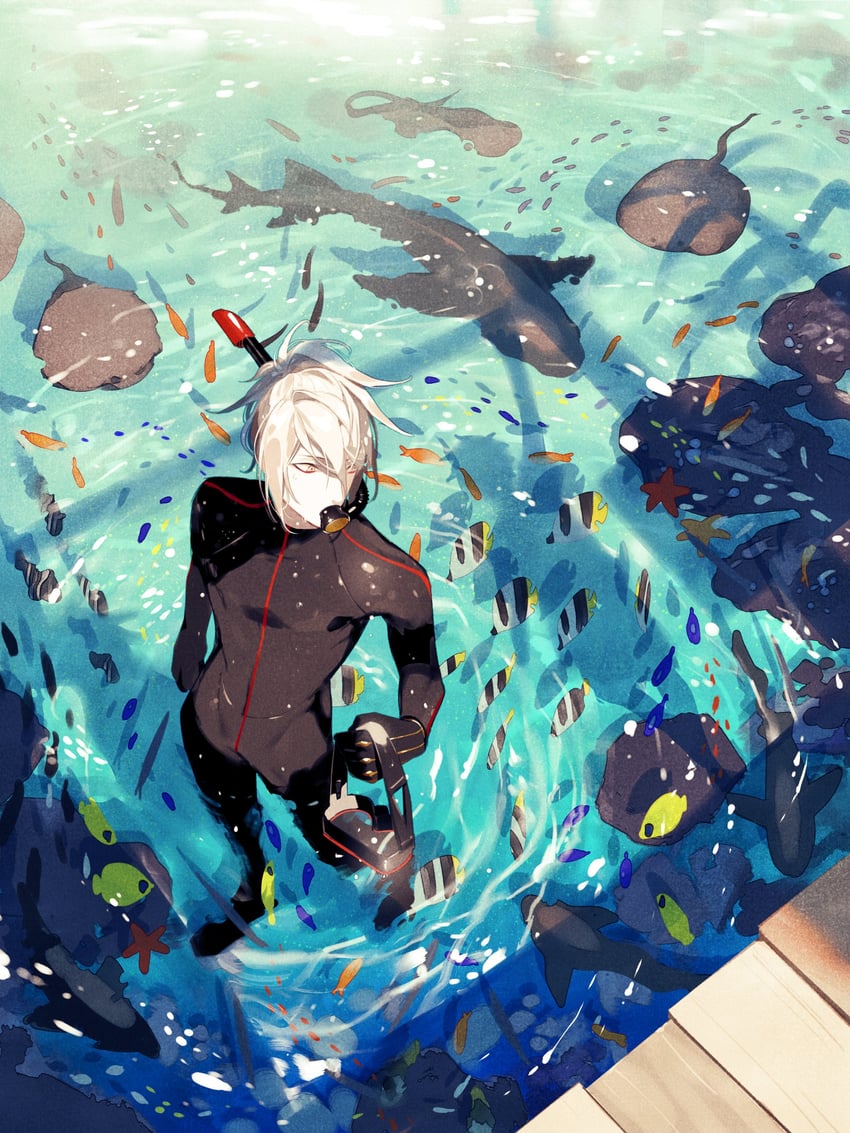 karna (fate and 2 more) drawn by semi_(p-poco)