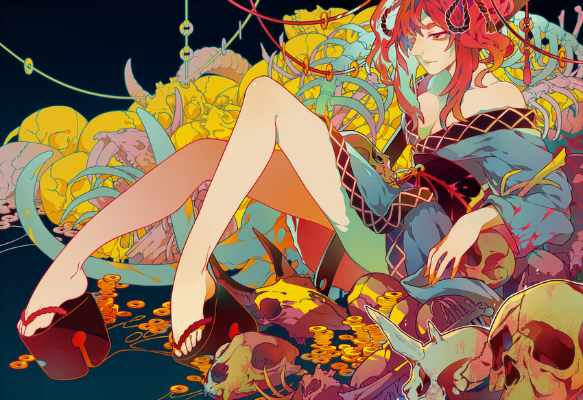 onozuka komachi (touhou and 1 more) drawn by qiangzi