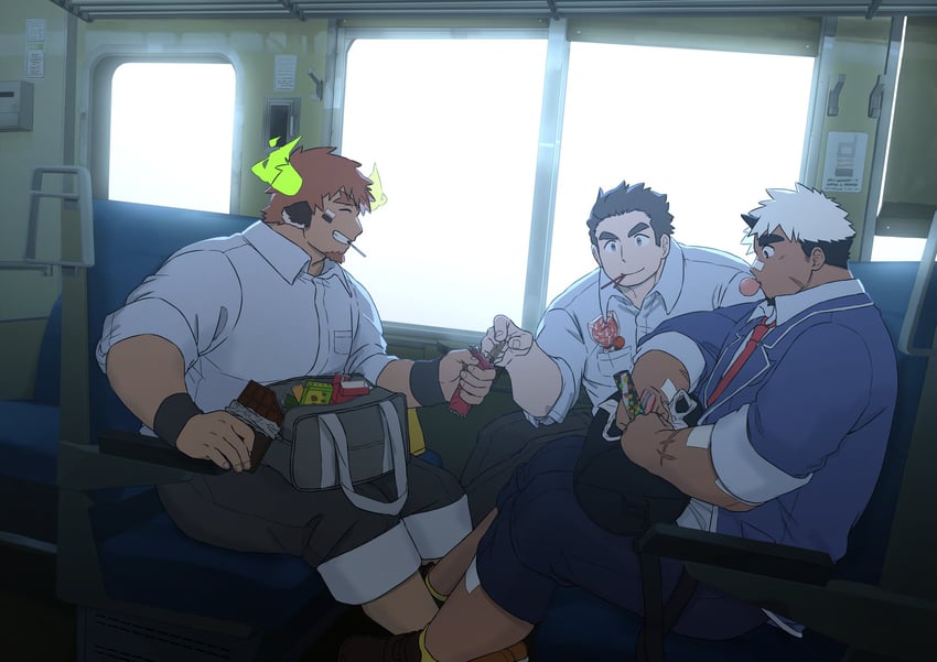 protagonist 3, wakan tanka, and akiha gongen (tokyo afterschool summoners) drawn by haishiba_ame