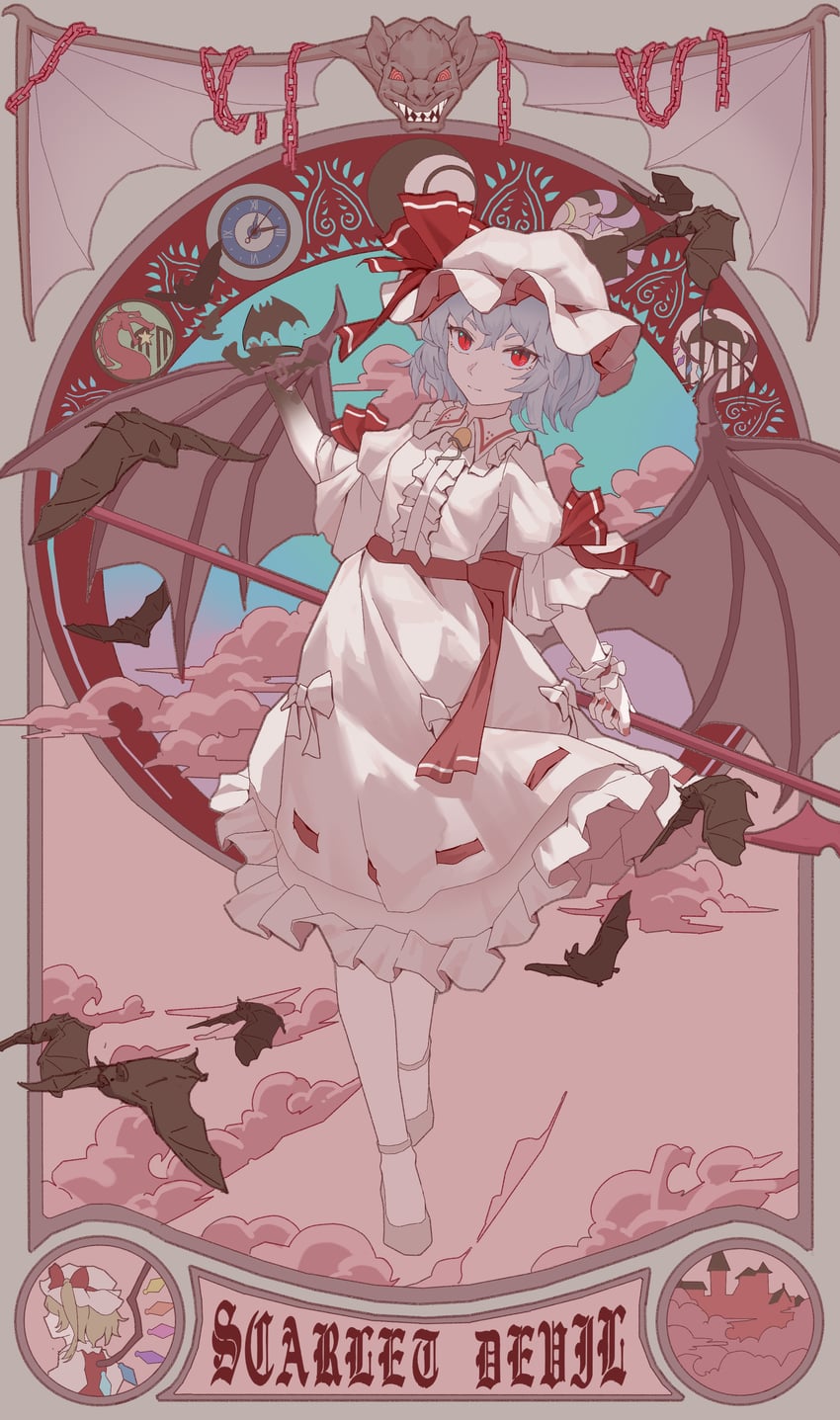 remilia scarlet, flandre scarlet, izayoi sakuya, patchouli knowledge, and hong meiling (touhou) drawn by youpofen