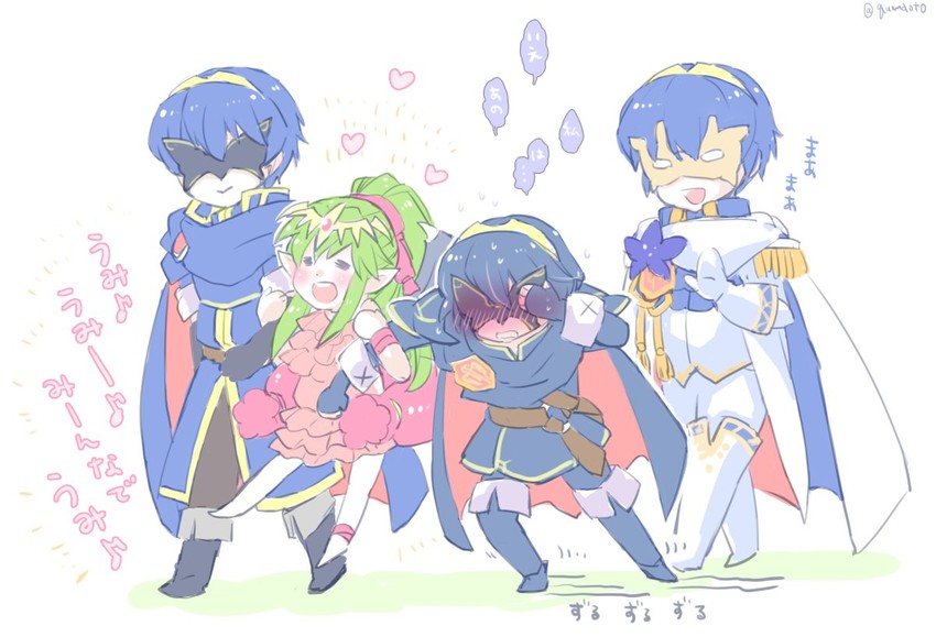 lucina, tiki, and marth (fire emblem and 3 more) drawn by qumaoto