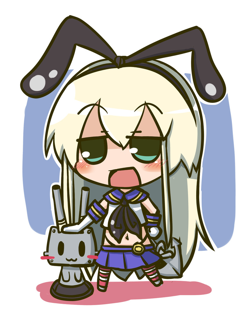 shimakaze and rensouhou-chan (kantai collection) drawn by ooyama_bokuchi
