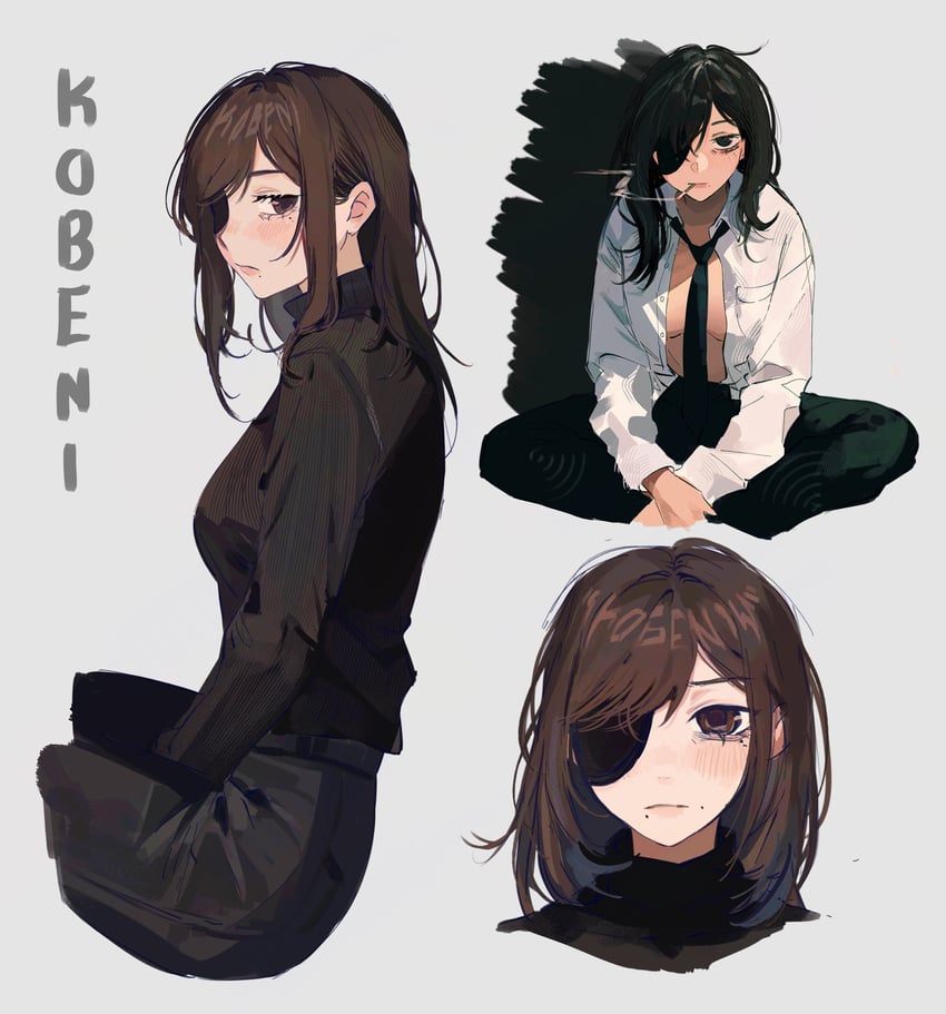 higashiyama kobeni and himeno (chainsaw man) drawn by ms._tsu