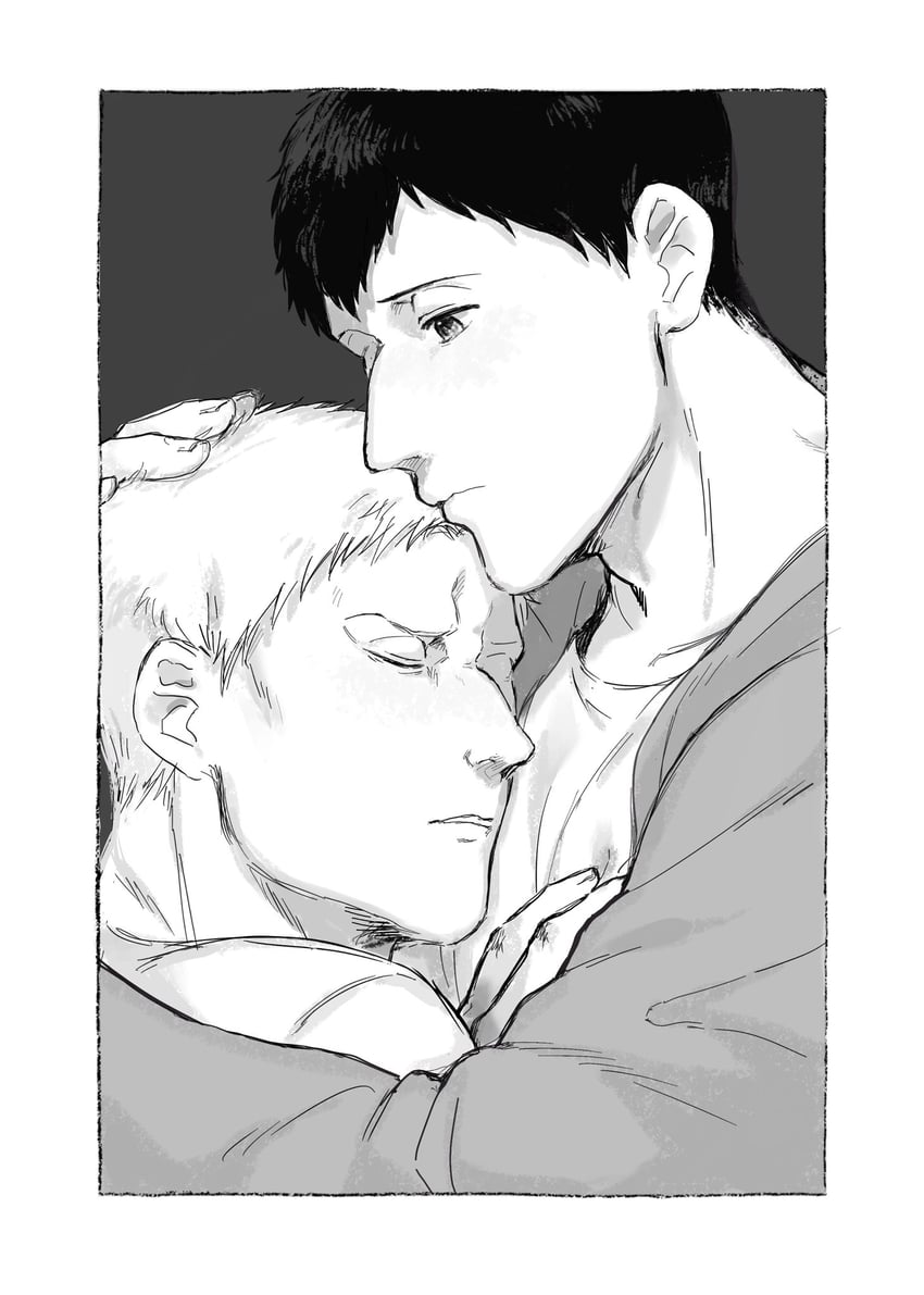 reiner braun and bertolt hoover (shingeki no kyojin) drawn by usoko_(sani_ma_ru)