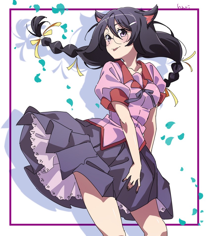 hanekawa tsubasa (monogatari and 2 more) drawn by hari611