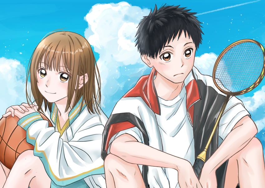 kano chinatsu and inomata taiki (ao no hako) drawn by puchi_iii