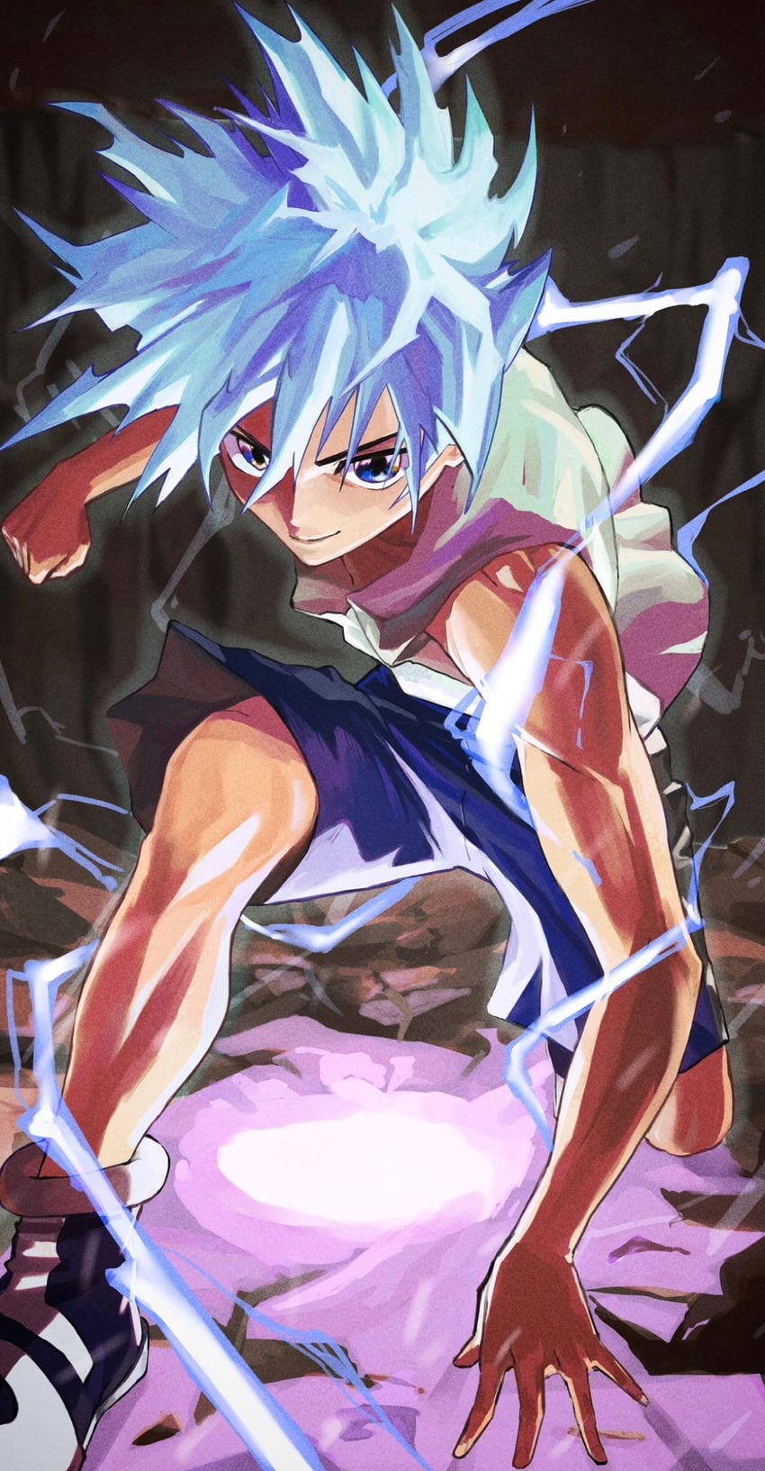 killua zoldyck (hunter x hunter) drawn by sokora_hen