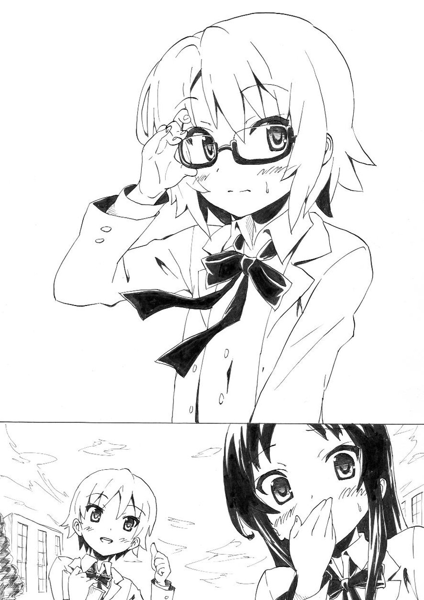 akiyama mio, tainaka ritsu, and manabe nodoka (k-on!) drawn by nome_(nnoommee)