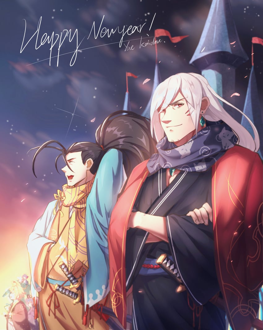mym, euden, musashi, and mikoto (dragalia lost) drawn by yaekaidou