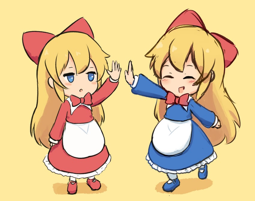 shanghai doll and hourai doll (touhou) drawn by ferdy's_lab