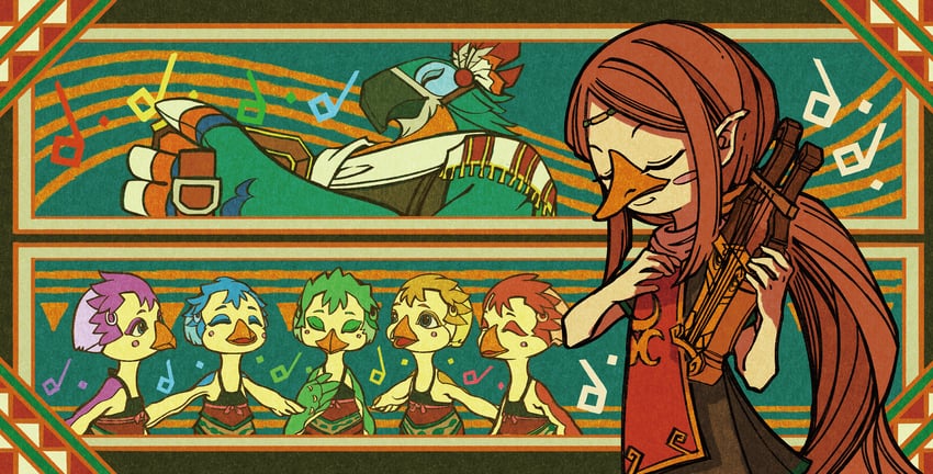 medli, kass, kotts, notts, kheel, and 2 more (the legend of zelda and 2 more) drawn by pearjarrr