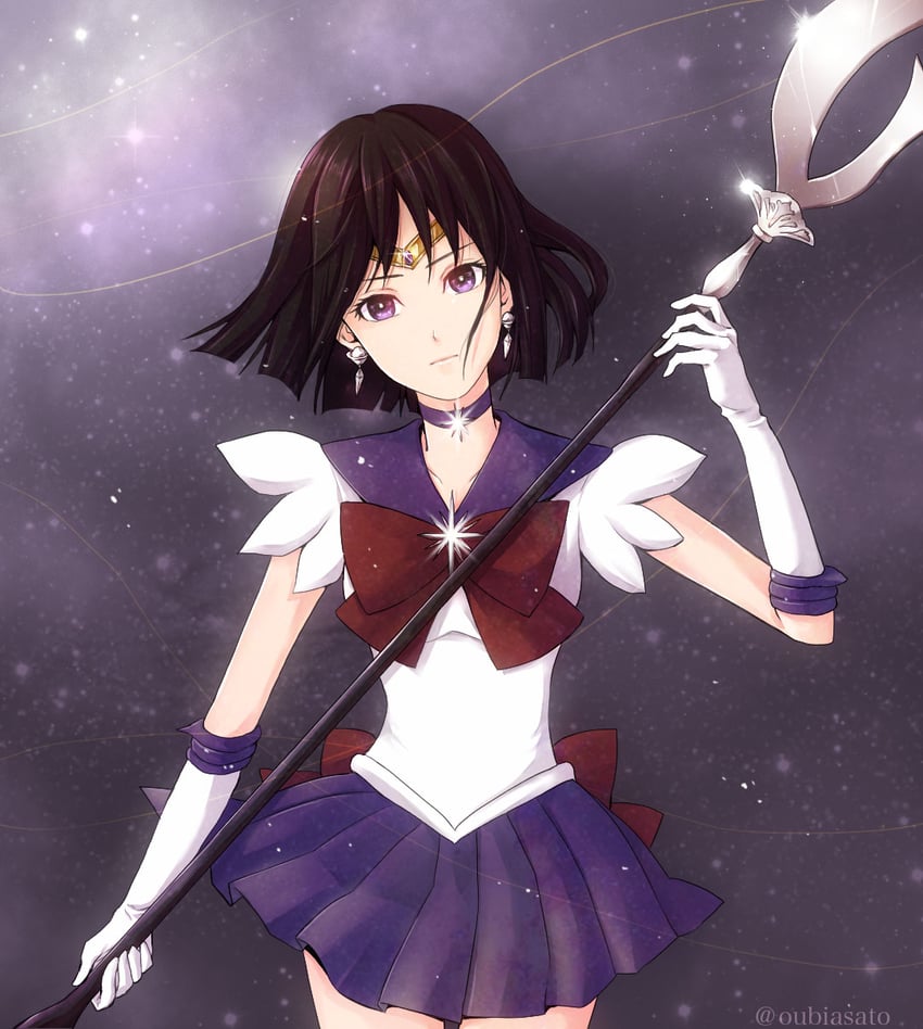 tomoe hotaru and sailor saturn (bishoujo senshi sailor moon) drawn by nostalgic_truth