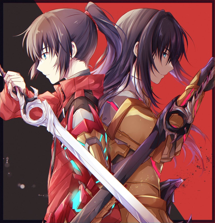 noah and n (xenoblade chronicles and 1 more) drawn by ui_frara