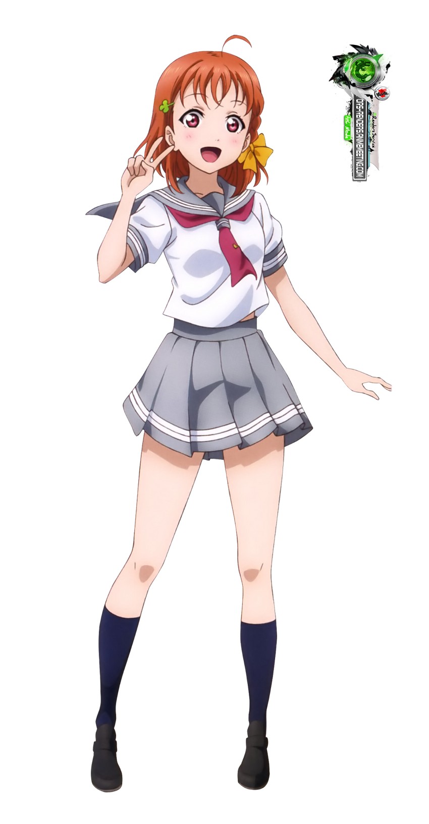 takami chika (love live! and 1 more) drawn by ors_anime_renders
