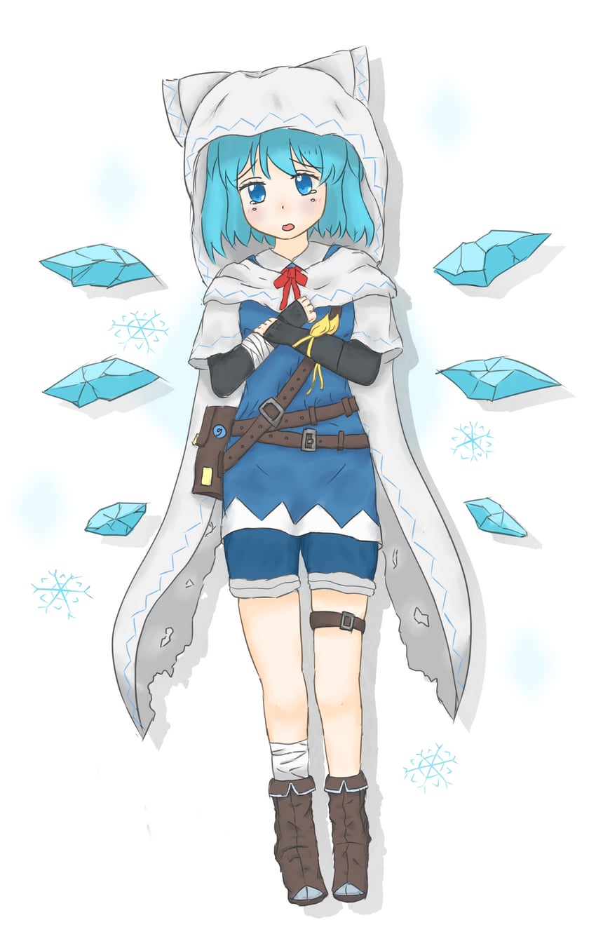 cirno (touhou) drawn by dayuu_(rbxduy)