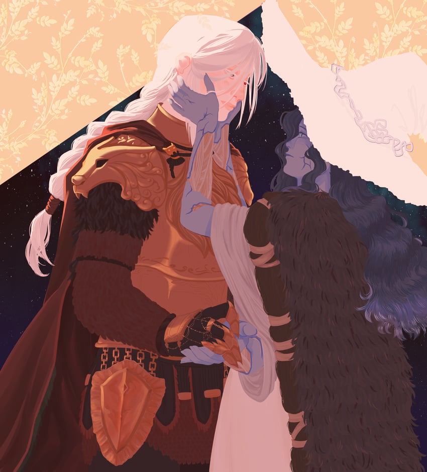 ranni the witch and tarnished (elden ring) drawn by artist-assassin