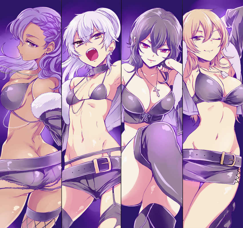 sakuma rei, hakaze kaoru, otogari adonis, and ogami koga (ensemble stars!) drawn by epuko