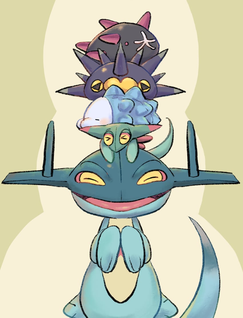 dreepy, snom, pyukumuku, pincurchin, and drakloak (pokemon) drawn by matsuda_(0yx38755230263c)