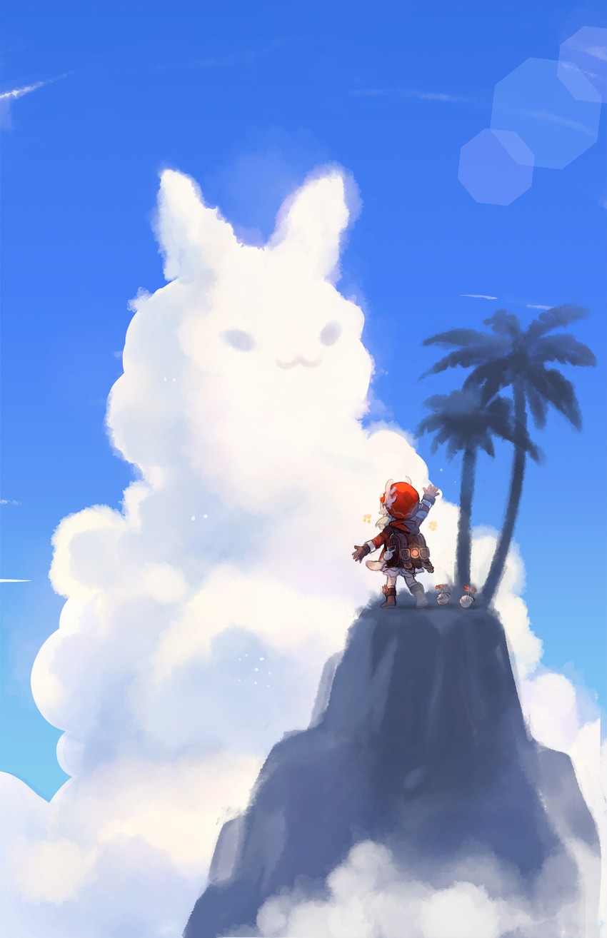 klee, dodoco, and jumpy dumpty (genshin impact) drawn by alpaca_carlesi