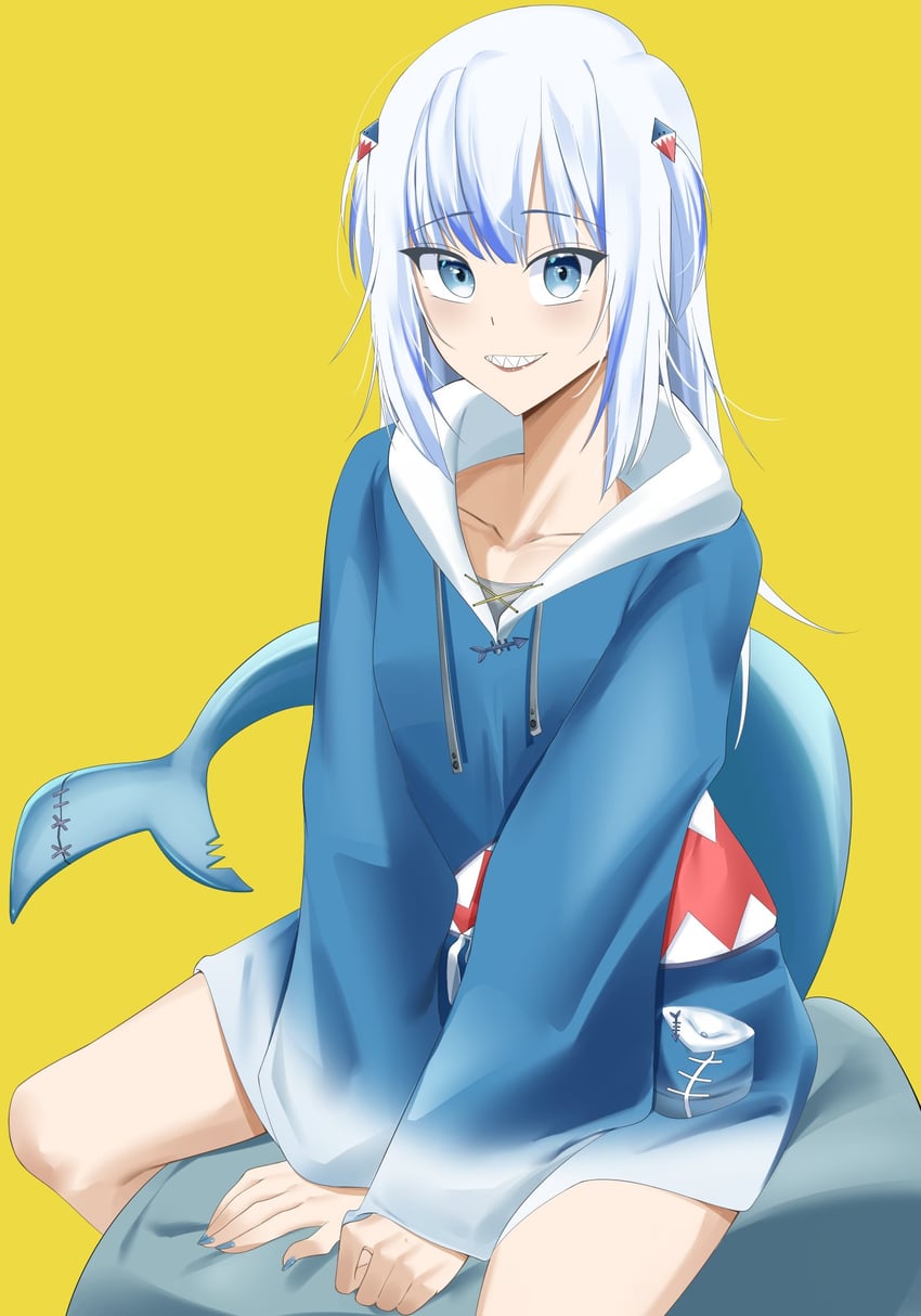 gawr gura (hololive and 1 more) drawn by sorabluesky