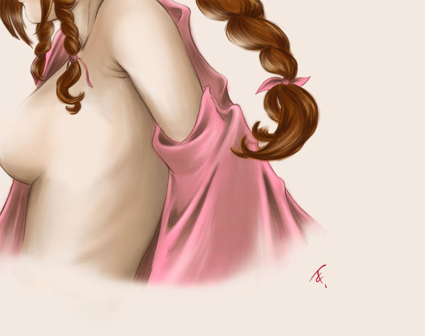 aerith gainsborough (final fantasy and 1 more) drawn by sternchen08