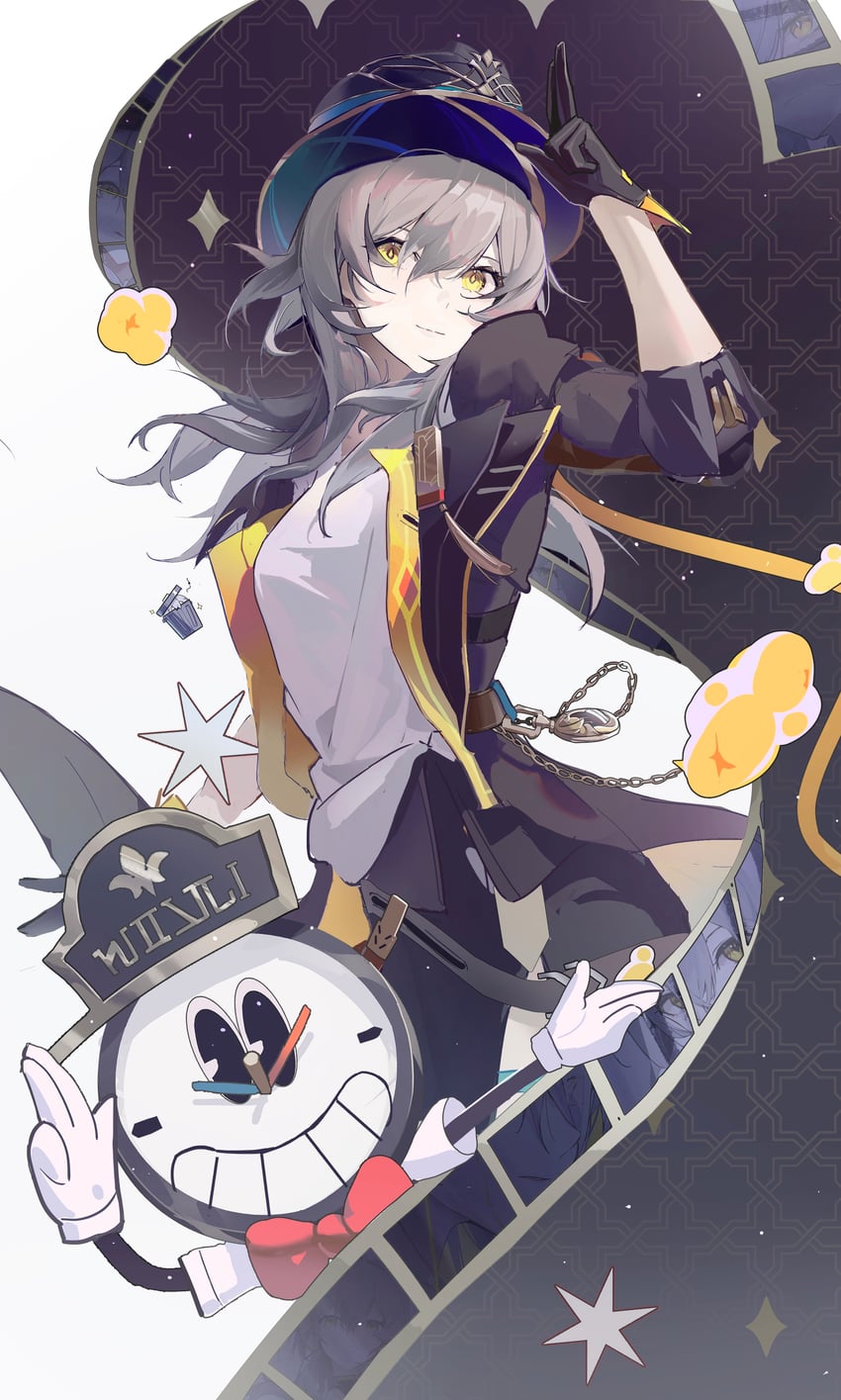 trailblazer, stelle, and clockie (honkai and 1 more) drawn by refa