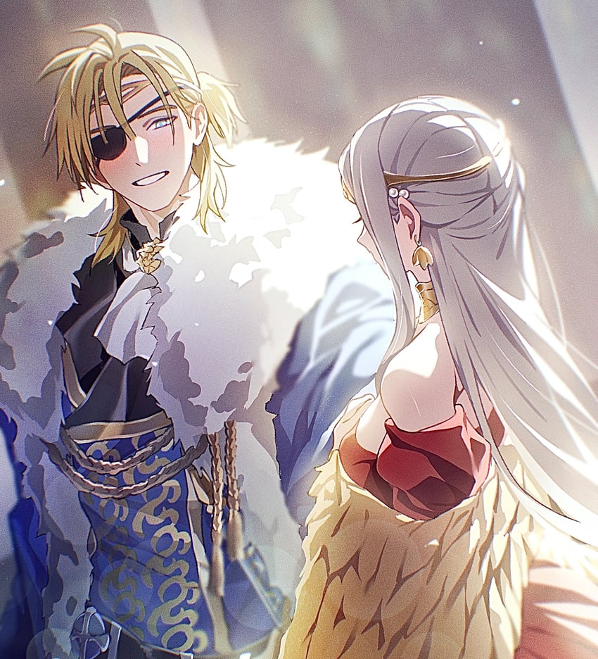 edelgard von hresvelg and dimitri alexandre blaiddyd (fire emblem and 2 more) drawn by soma_otakuu