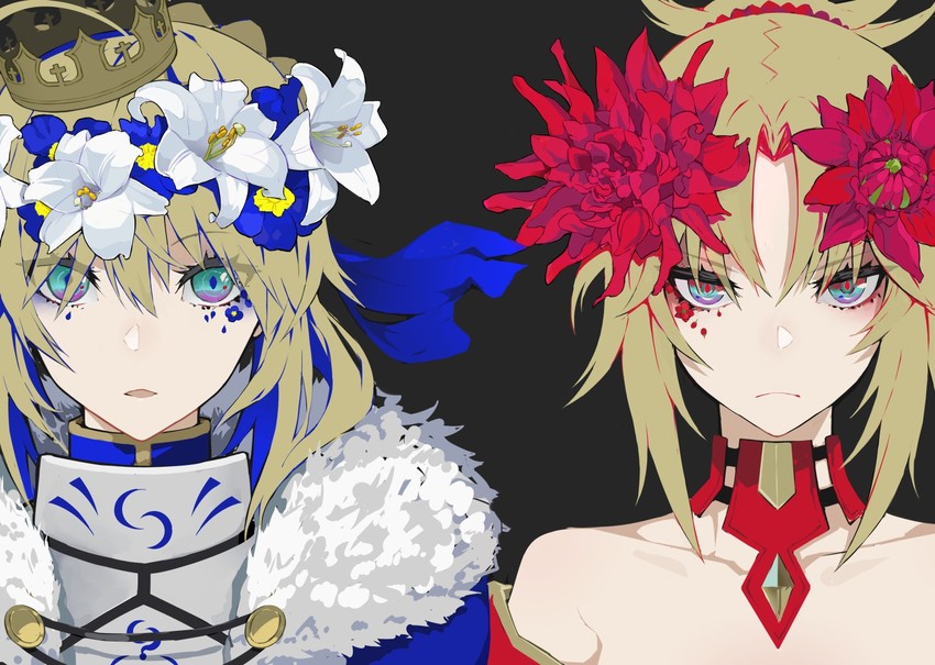 artoria pendragon, saber, and mordred (fate and 3 more) drawn by lam_(ramdayo)