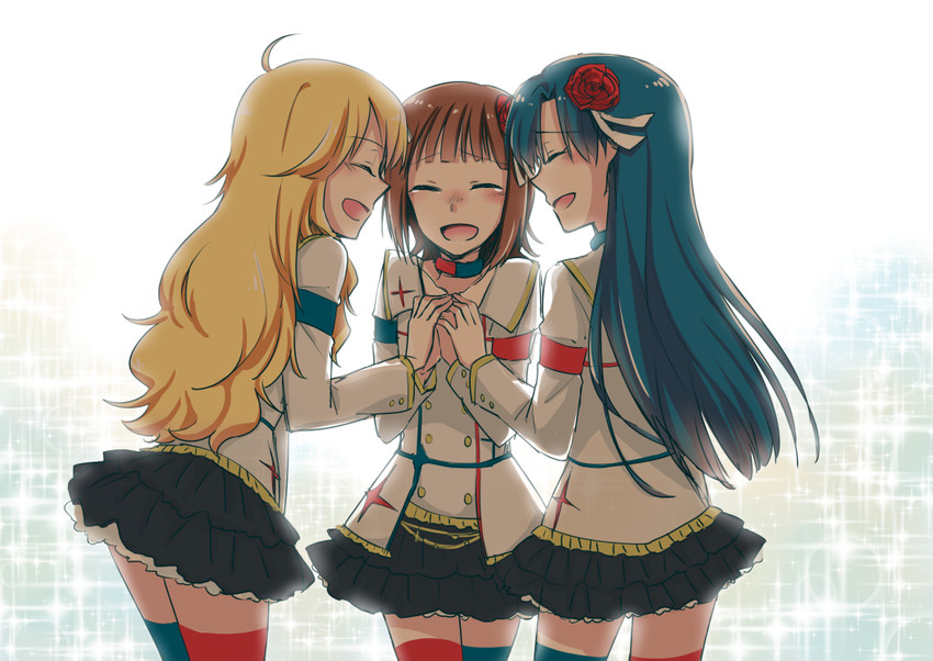 hoshii miki, kisaragi chihaya, and amami haruka (idolmaster and 1 more) drawn by megumiya