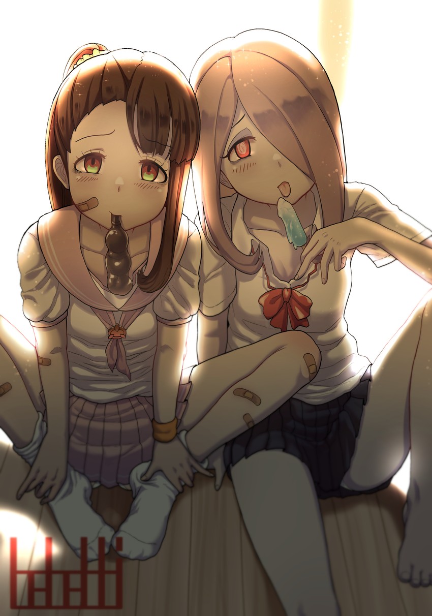 kagari atsuko and sucy manbavaran (little witch academia) drawn by ice_keki