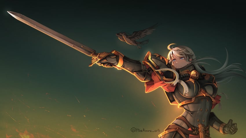 adepta sororitas (warhammer 40k) drawn by matheuus_arts