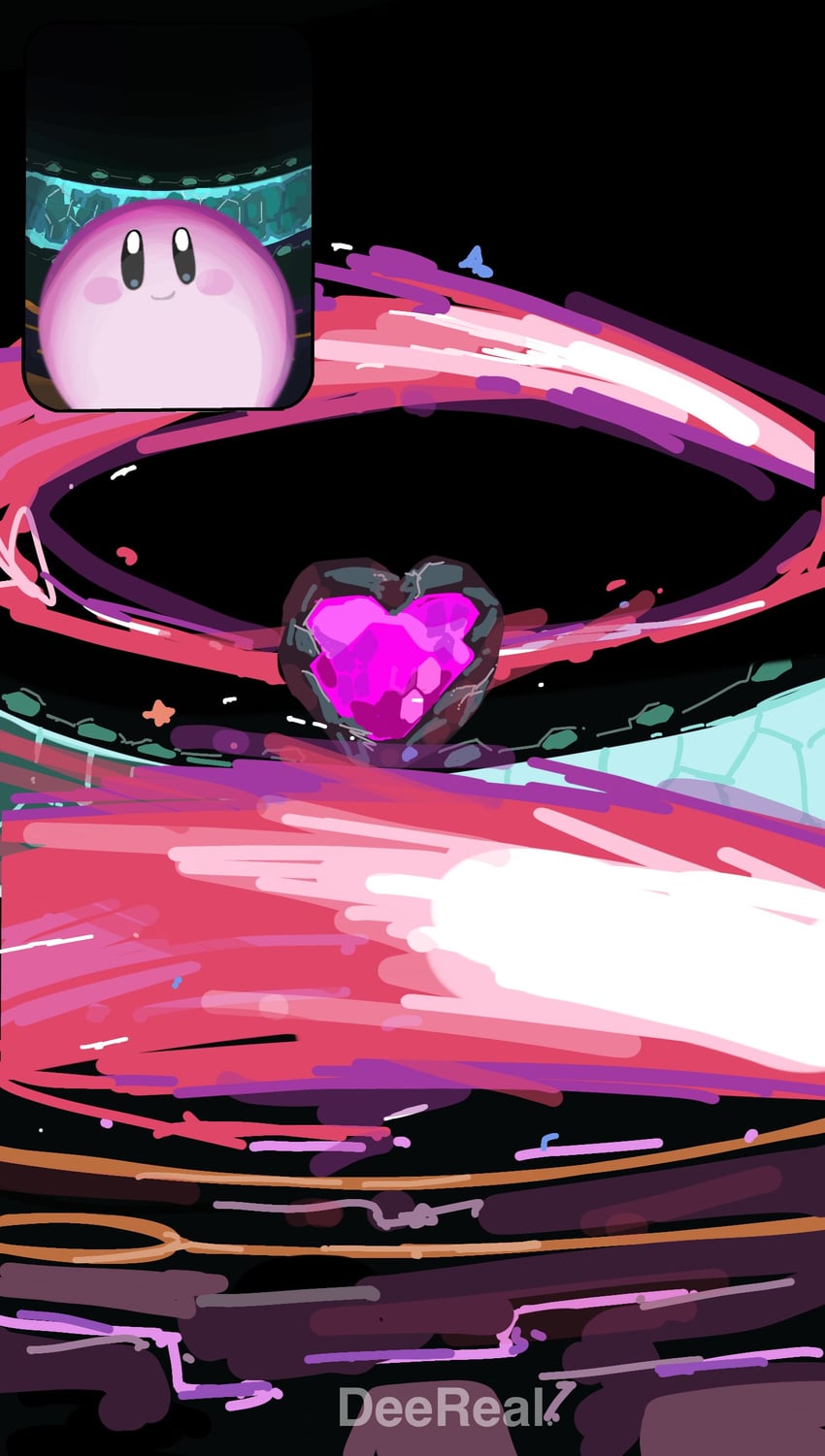 kirby, star dream, and star dream soul os (kirby and 2 more) drawn by mikanbananala