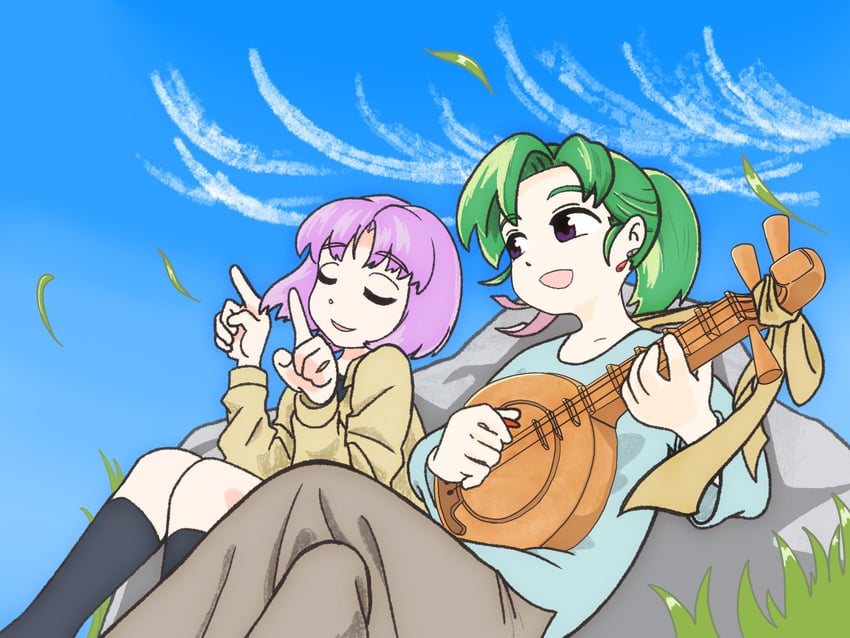 hatsuseno alpha and takatsu kokone (yokohama kaidashi kikou) drawn by oldvege08