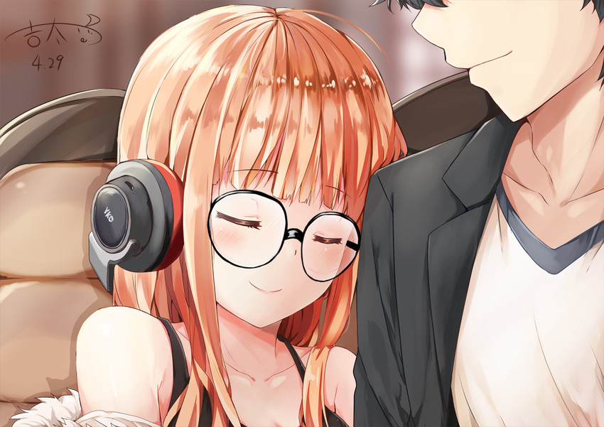amamiya ren and sakura futaba (persona and 1 more) drawn by jitai