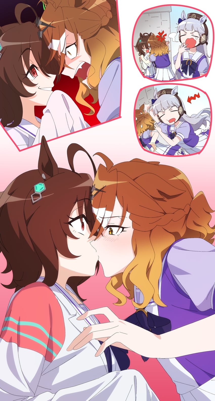 agnes tachyon, gold ship, and jungle pocket (umamusume) drawn by hwa_67