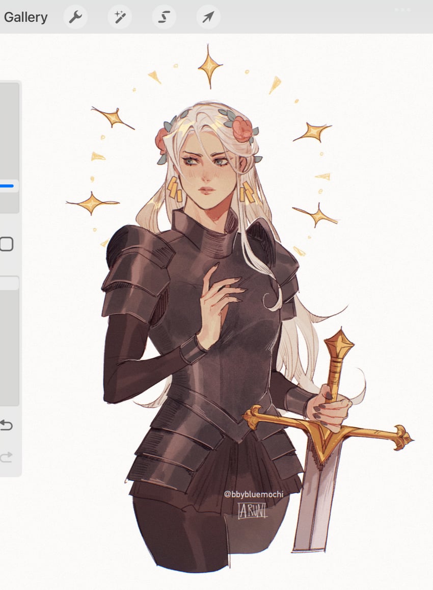 warrior of light and cotton (original and 2 more) drawn by bbybluemochi