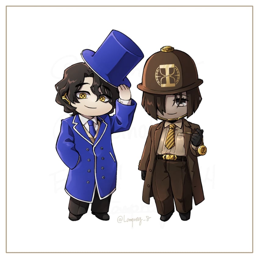 hubert and mai (project moon and 1 more) drawn by yatsumeunagi