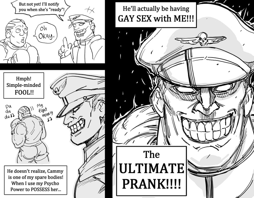 m. bison and balrog (street fighter) drawn by bb_(baalbuddy)