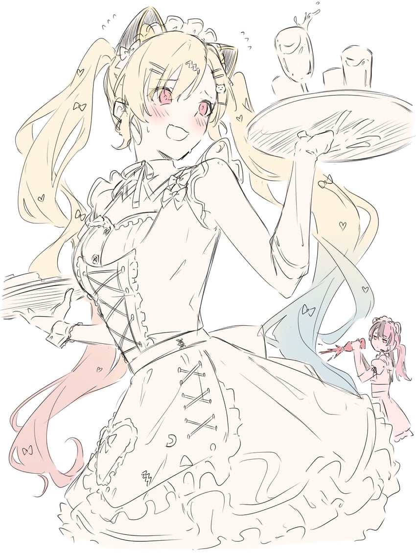 nakamachi arale and sengoku yuno (bang dream! and 1 more) drawn by kanade_(kanade_3344)