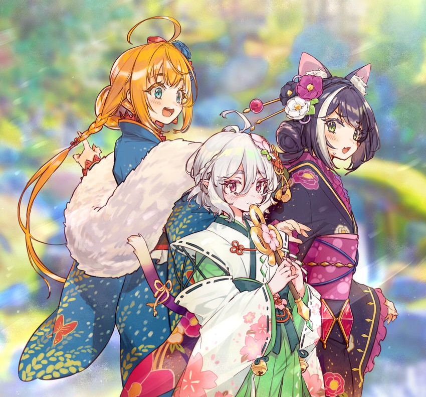 karyl, kokkoro, and pecorine (princess connect!) drawn by amana_(pocketkey)