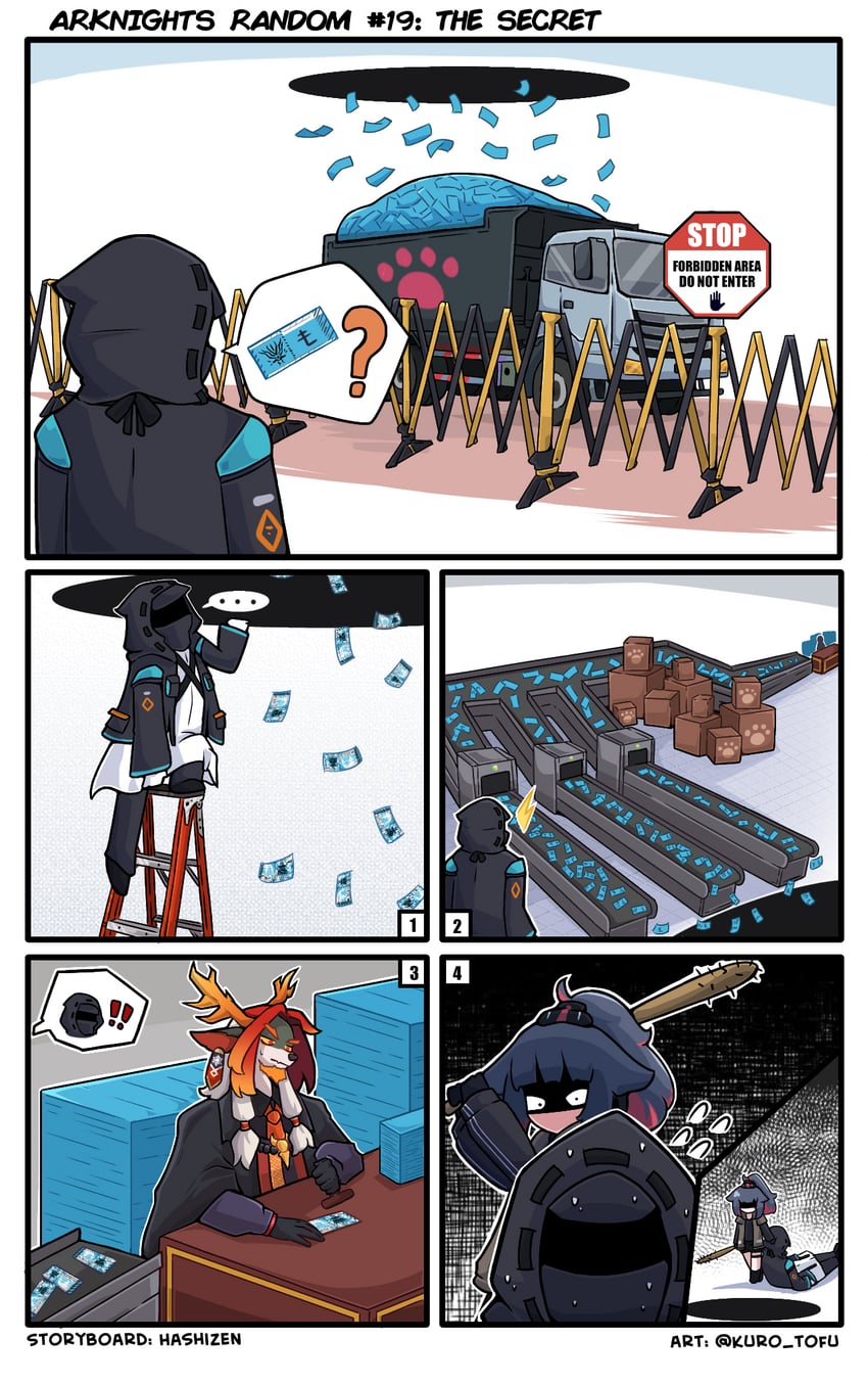 doctor, jessica, and wei yenwu (arknights) drawn by kurotofu