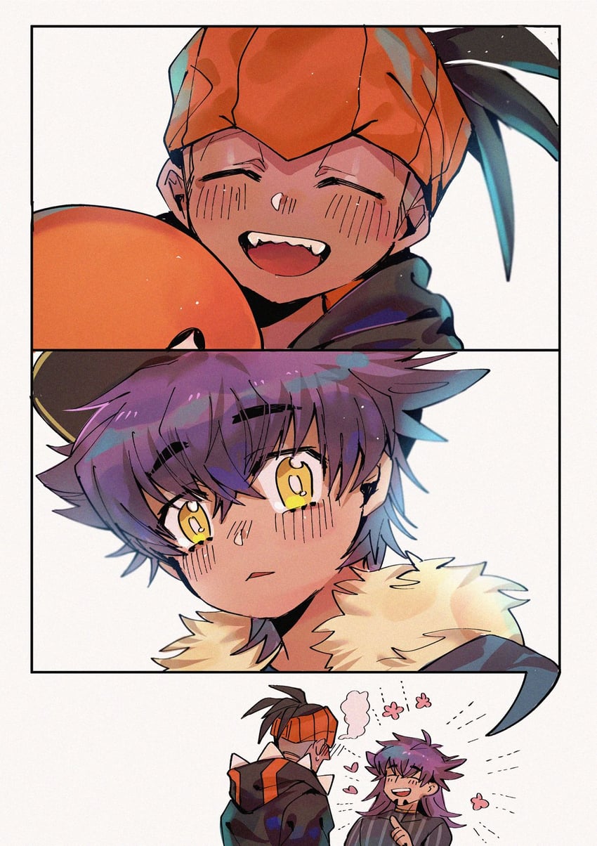 leon, raihan, and trapinch (pokemon and 1 more) drawn by chiyo_(miichiyochin)