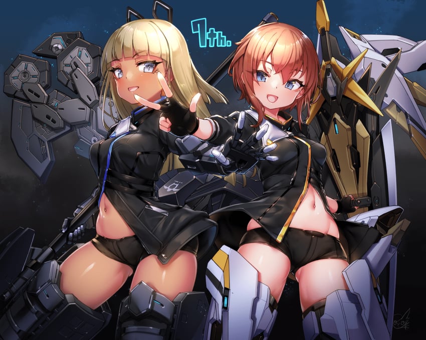 kanagata sugumi and araime yasuri (alice gear aegis) drawn by doyouwantto
