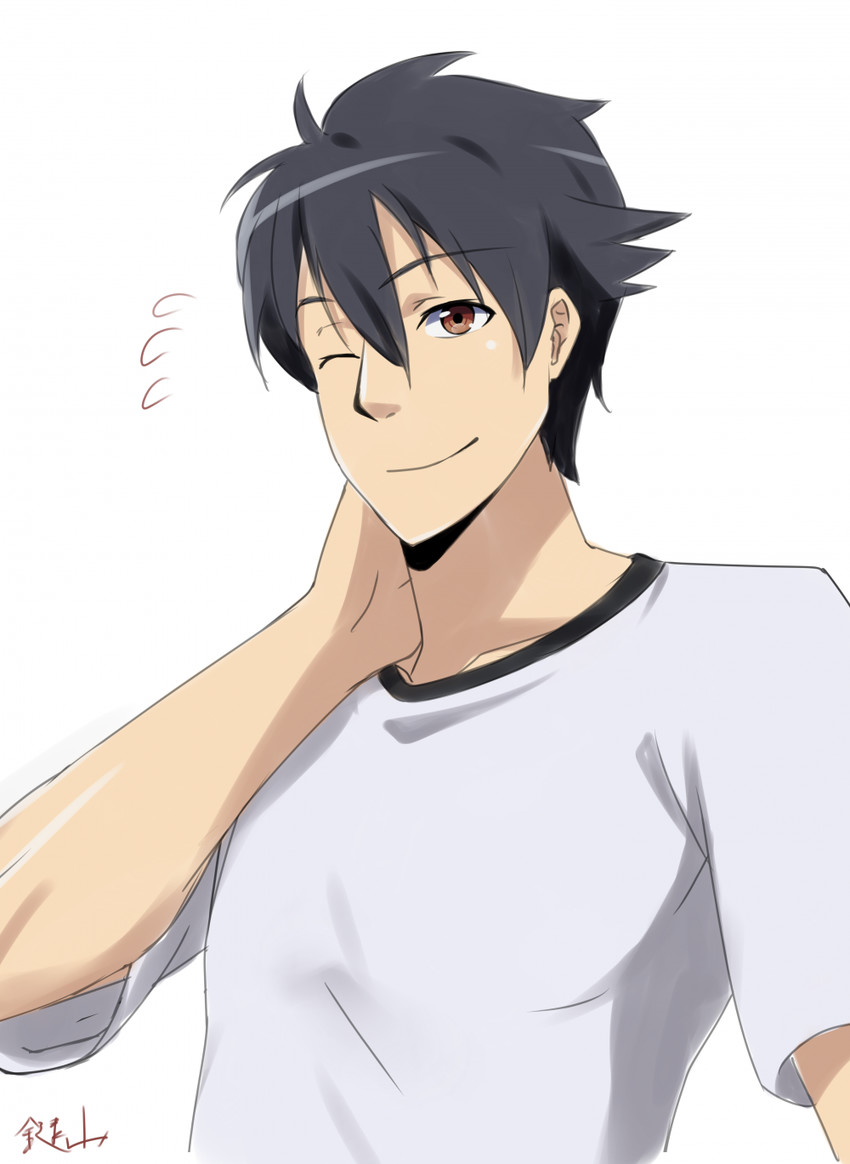 kurusu kimihito (monster musume no iru nichijou) drawn by kagiyama_(clave)