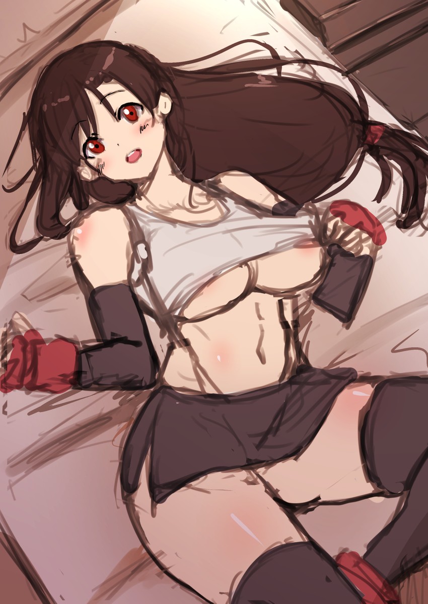 tifa lockhart (final fantasy and 1 more) drawn by kojirou!