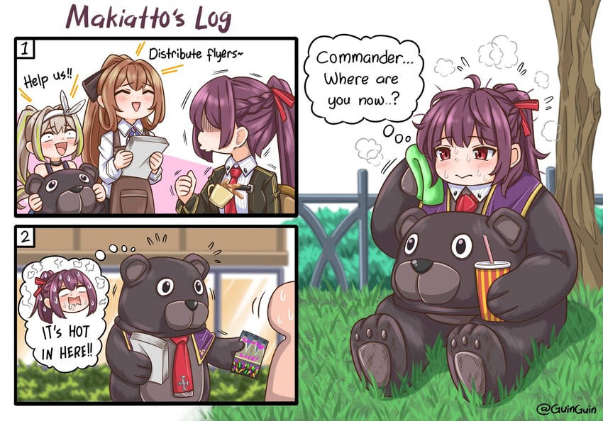 wa2000, springfield, makiatto, and sharkry (girls' frontline and 1 more) drawn by guin_guin