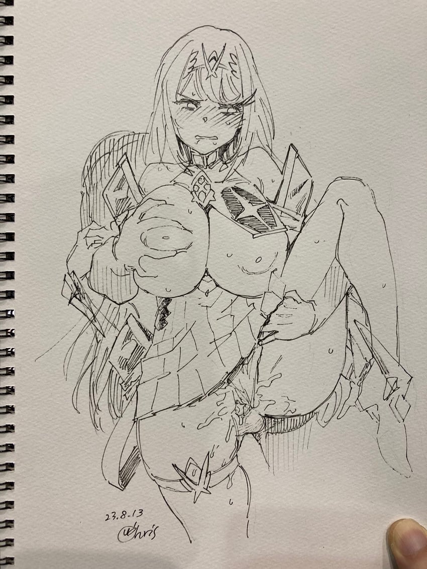 mythra (xenoblade chronicles and 1 more) drawn by tibonobannsann