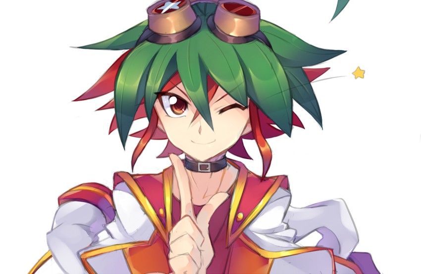 sakaki yuya (yu-gi-oh! and 1 more) drawn by rento_(rukeai)